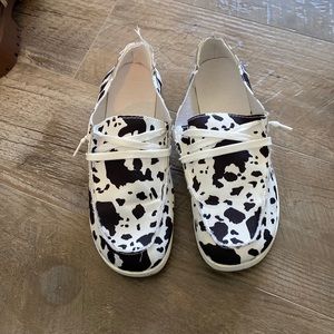 Cow print shoes